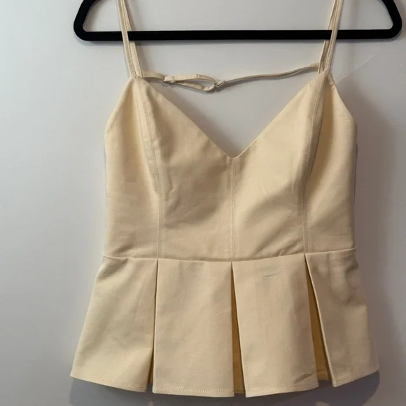 Marissa Webb Cream Pleated Camisole - Picture 10 of 12